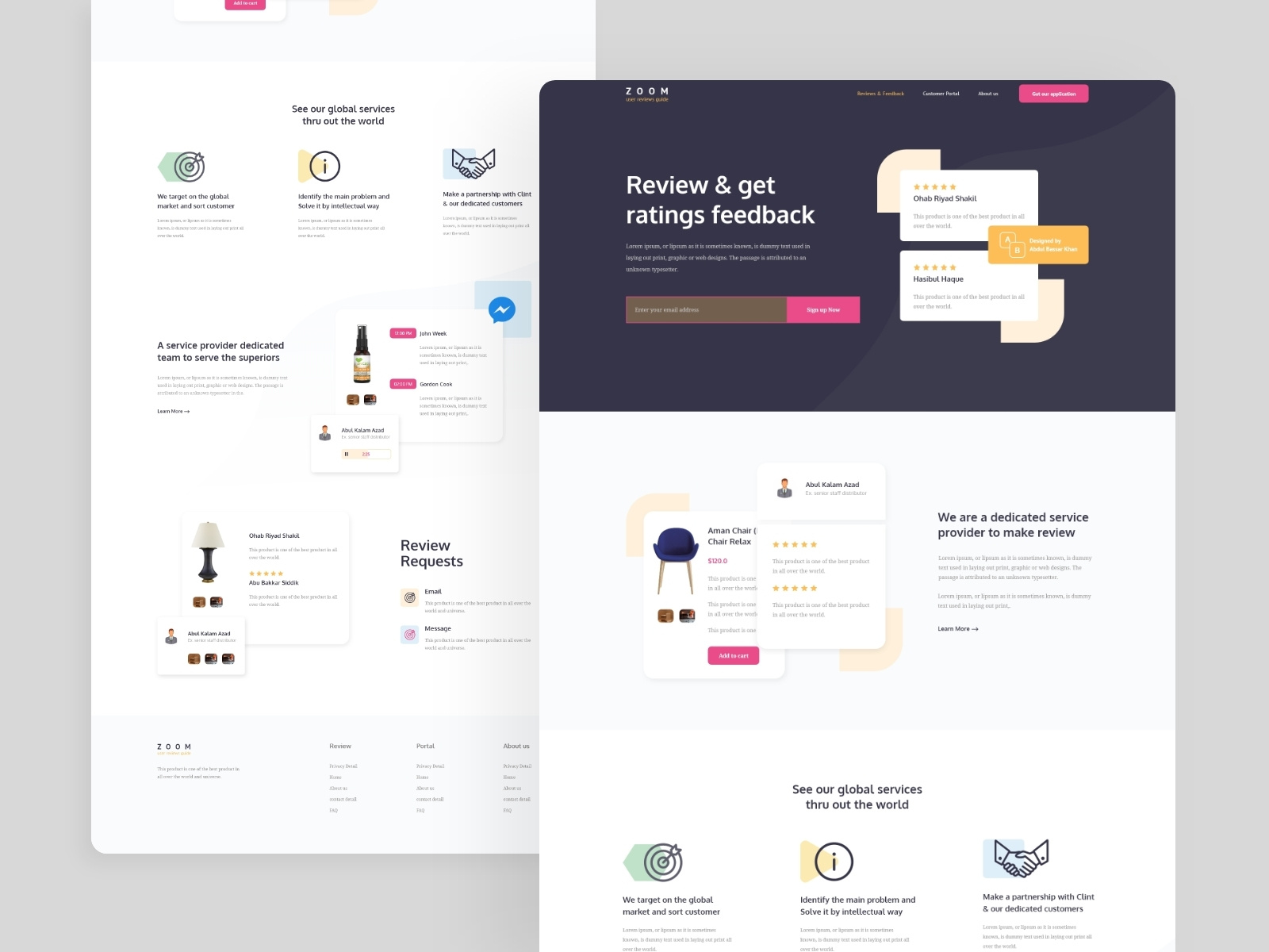 ZOOM Landing Page Design Review & Ratings by Rashedul Islam 🔥 on Dribbble