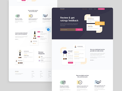 ZOOM- Landing Page Design- Review & Ratings 2020 design 2020 trends branding business color creative design design landing page concept landing page design landing page exploration ratings review typography ui uiux ux web design zoom