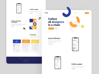 Design Pro- Landing Page Exploration 2020 design 2020 trend 2020 trends 2020calendar branding business clean ui color creative design design landing page design landing page exploration porfessional typography ui ux web design