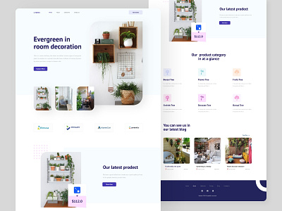 Landing Page Exploration 2020 design 2020 trend 2020 trends 2020calendar business color creative design landing page concept landing page design landing page exploration online tree shop typography ui ux web design