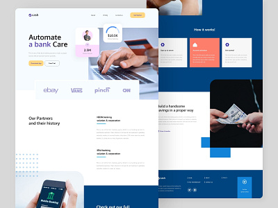 Cash- Online banking agency ( Landing page exploration) 2020 design 2020 trend 2020 trends 2020 ui trends banking agency branding business color creative design landing page landing page design landing page exploration landingpage typography ui ux web design