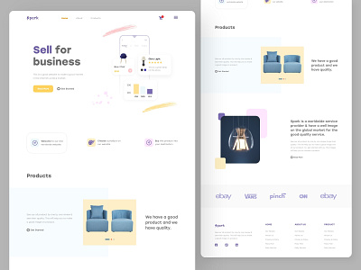 Spark: E-Commerce ( Landing page exploration) 2020 design 2020 trend 2020 trends 2020 ui trends business color creative design ecommerce landing age exploration landing page landing page design minimal typography ui uidesign uiux ux web design website concept