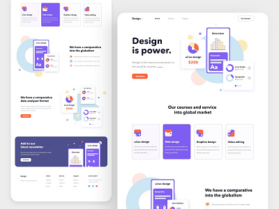 Design- Online Course Agency ( Landing Page Exploration) 2020 2020 design 2020 trend 2020 trends 2020calendar business clean clean design clean ui color creative design landing page landing page concept landing page design landing page ui landingpage minimal typography uiux web design