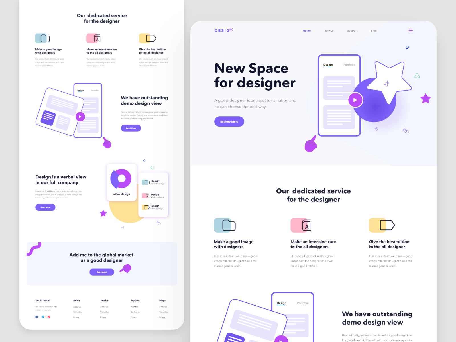 Design- Landing Page Exploration by Rashedul Islam 🔥 on Dribbble