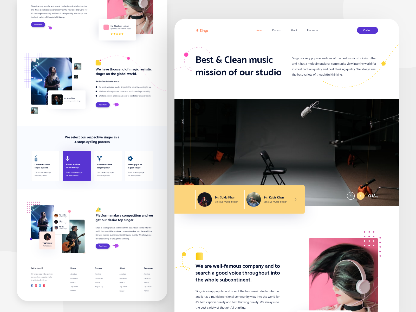 Singer collection- Landing page design by Rashedul Islam 🔥 on Dribbble