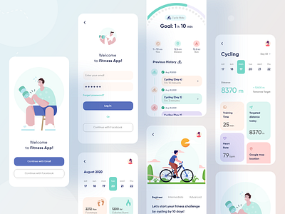 Mobile App Concept- Fitness Activity (Full View)