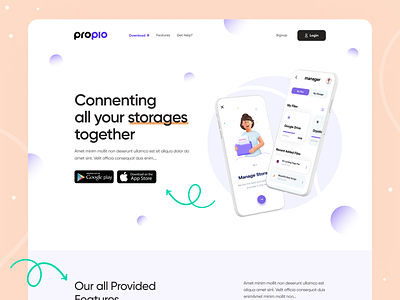 Propio || App landing page (Hero Exploration)