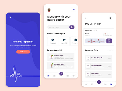 Medical Service- Mobile application mobile app online medical service ui ux web app web design