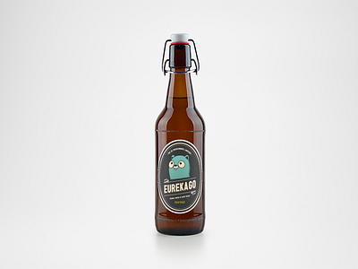 Go Beer Bottle beer bottle event go gopher graphic design label design packagedesign sticker