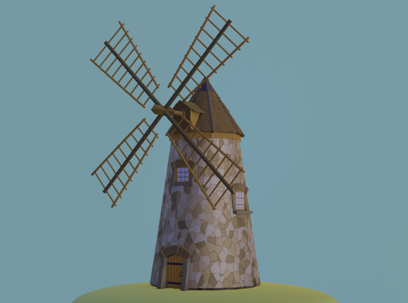 Low poly Mill by Misha on Dribbble