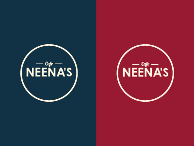 Cafe Neena's Identity branding business cafe colour corporate identity logo radial