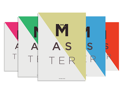 Master Poster Collection branding colour diagonal logo minimal poster shape typography