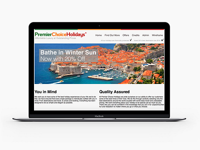 Premier Choice Website colour digital laptop logo macbook mockup website