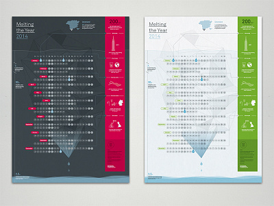 Bureau Oberhaeuser Calendar 2014 2014 calendar ice infographic information architecture kalender melt month year