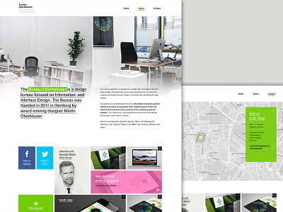 Bureau Oberhaeuser Website Redesign bureau green homepage interface portfolio ui ux