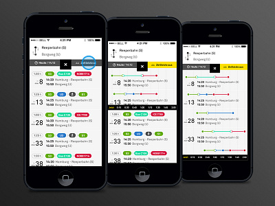 Nextr Timeline Transition app application data visualization information design iphone ui user experience design ux
