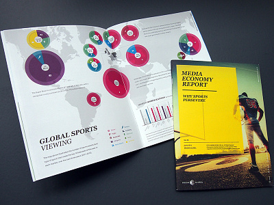 Media Economy Report 5 chart data visualization editorial graph infographic information design magazin sport