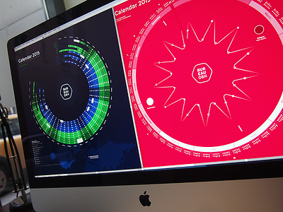 Bureau Oberhaeuser Calendar 2015 2015 calendar circle infographic information architecture kalender moon new year