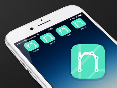 Nextr 2.0 App Icon app flat guidance icon interface ios iphone transportation ui user interface