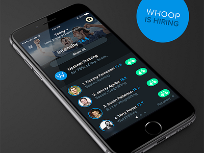 WHOOP is hiring mobile developers app developer hiring icon interface ios iphone ui user interface whoop