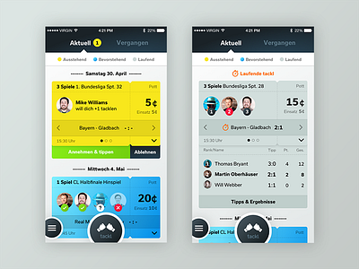 tackl app newsfeed app football social betting sport tackl ui user experience user interface ux