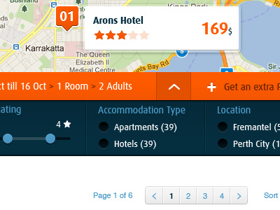 Travel Website Interface filter hotel interface search travel ui
