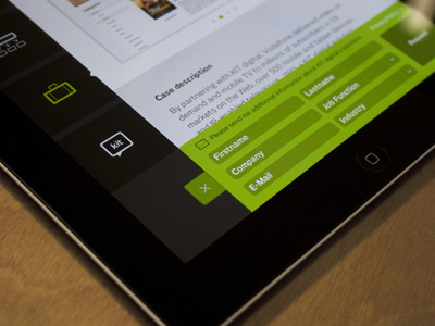 Kit Digital iPad App app application green ipad ui user experience user interface ux