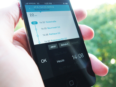 Date picker app blue date interface iphone mobile picker time ui ux