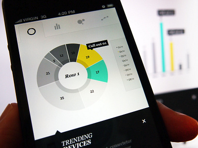 Magna Infographic Styleguide Mobile chart infographic information design iphone mobile piechart ui