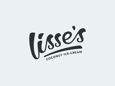 Lisse's Coconut Ice-Cream branding ice cream ice-cream icecream lettering logo logo type logotype type typography