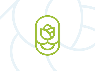 Logomark brand branding circle circular growth identity logo logo mark o rose