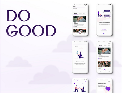 Do Good Volunteer app app design illustration ui ux volunteering