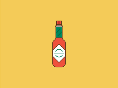 Saucey Series #1 delicious flat hot sauce icon illustration illustrator line minimal sauce