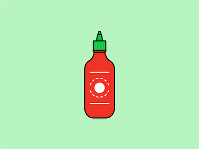 Saucy Series #2 delicious flat hot sauce icon illustration illustrator line minimal sriracha yum