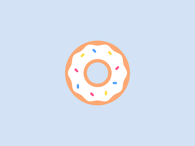 Uber Fam #3 donut flat illustration minimal pastry series sketch uber