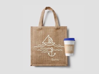 Saltic | Eco bag bag blue boat branding hotel id identity logo sea
