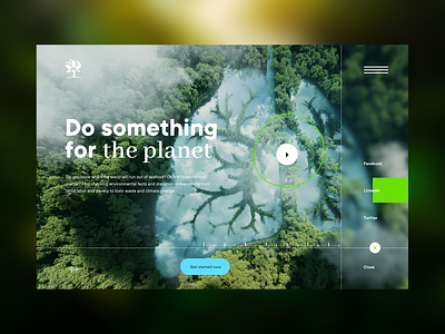 Concept website | Problems of our earth 🌍 animation blue blur clean earth eco ecology forest green homepage landingpage minimal motion nature problem typography water web design webdesign