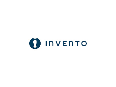 Invento blue brand branding can factory logo pet typography white