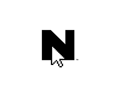 Nowy | UX Designer art cursor designer logo mark negative pixel space typography ux