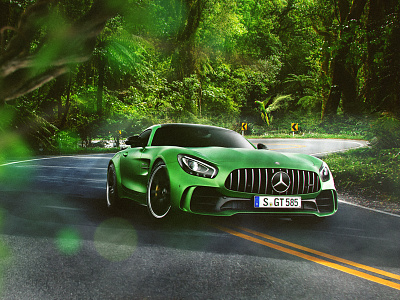 Mercedes GT R | Concept commercial movie scene art car composition concept digital mercedes movie photomanipulation scene