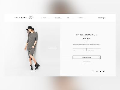 Pilawski | Ecommerce design fashion landing minimal site web webdesign website