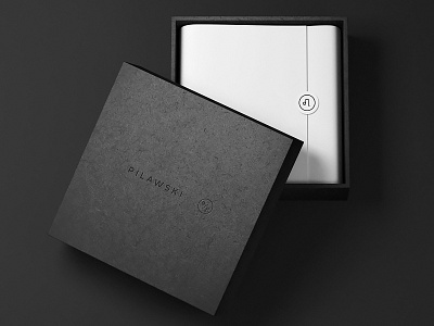 Packaging | Pilawski black box branding elegant fashion id logo minimal packaging white