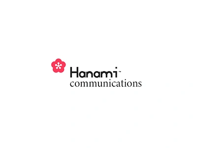 Hanami Communications branding communication culture flower hanami japan logo mark typography