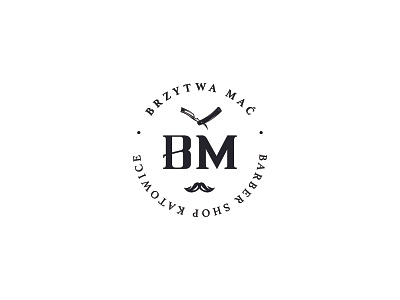 Brzytwa Mać | Mark barber branding logo razor