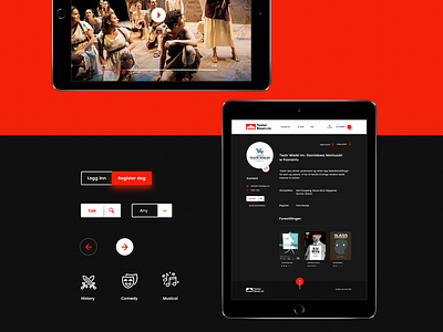 Website | Teater Basen art minimal red show spectacles theater webdesign website