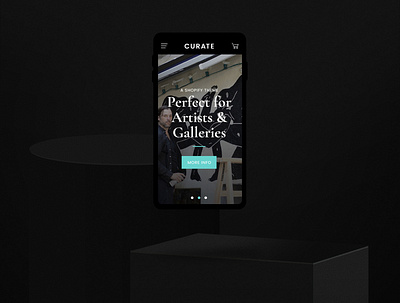 Curate Art Responsive Design art website black contemporary mobile modern responsive