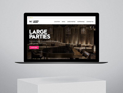 The W Living Room Web Design contemporary dark hospitality hotel minimal modern responsive responsive website web design