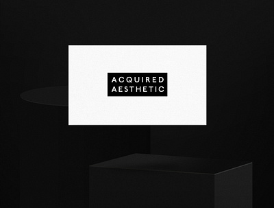 Acquired Aesthetic Business Card black and white brand identity branding business card contemporary logo minimal modern