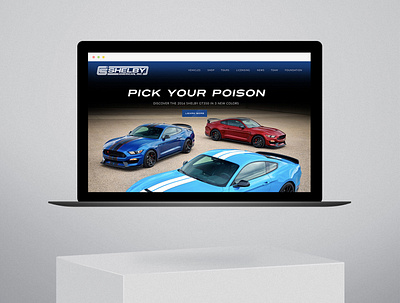 Shelby Web Design automotive cars contemporary gradient landingpage modern mustang shelby web design