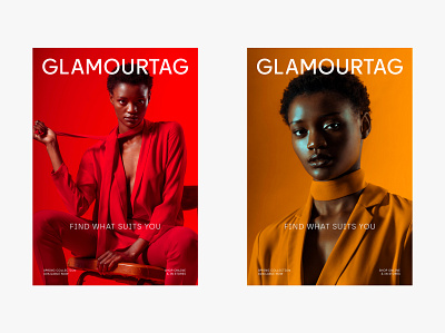 Glamourtag Campaign Billboards ads billboard bold color fashion magazine minimal modern poster